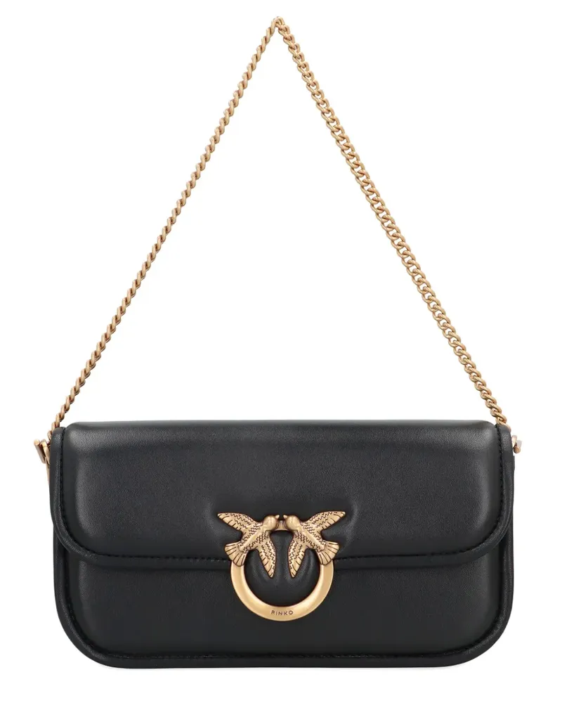 Pinko small love birds chain shoulder bag - Schwarz Schwarz