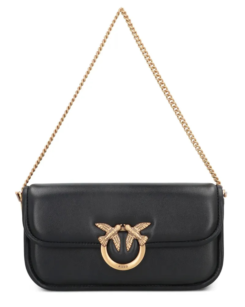 Pinko small love birds chain shoulder bag - Schwarz Schwarz