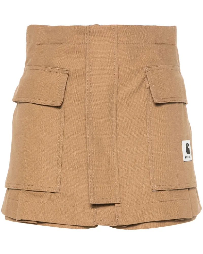 Sacai x Carhartt WIP Duck Shorts Braun