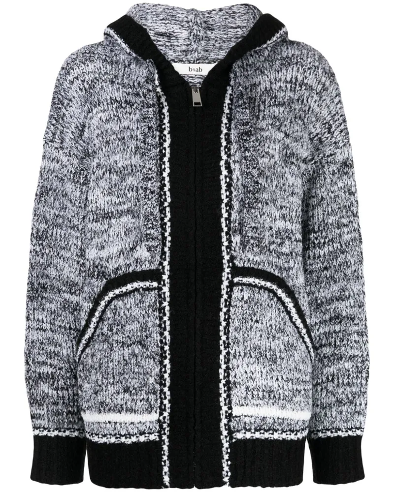 b+ab Gestrickter Cardigan - Grau Grau