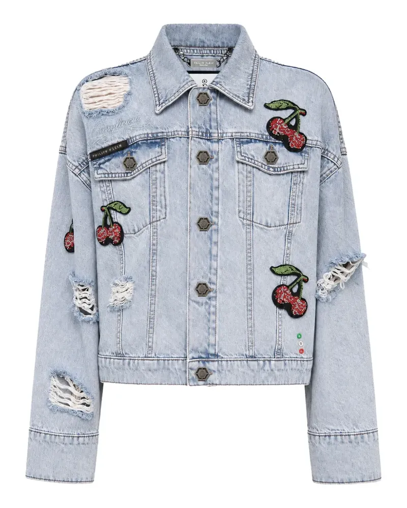 Philipp Plein Klassische Jeansjacke - Blau Blau