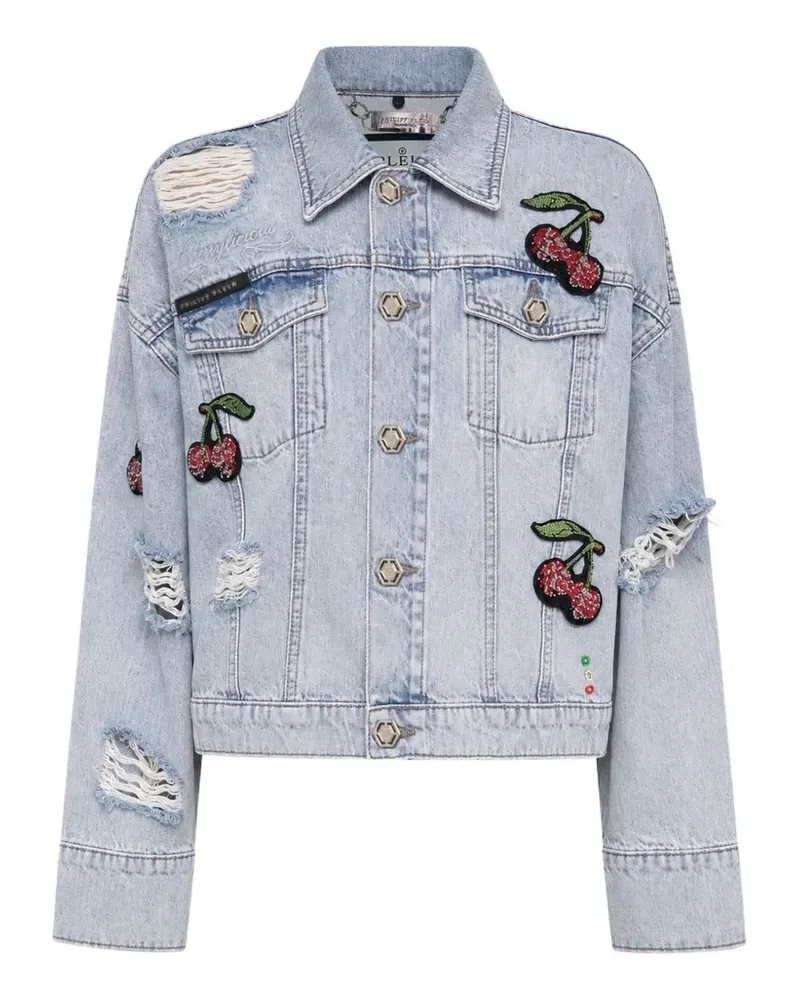 Philipp Plein Klassische Jeansjacke - Blau Blau