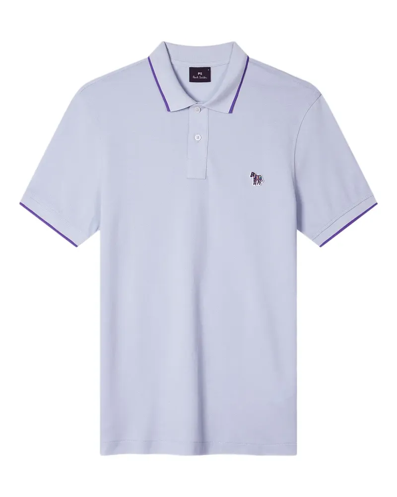Paul Smith Poloshirt mit Zebramuster - Blau Blau