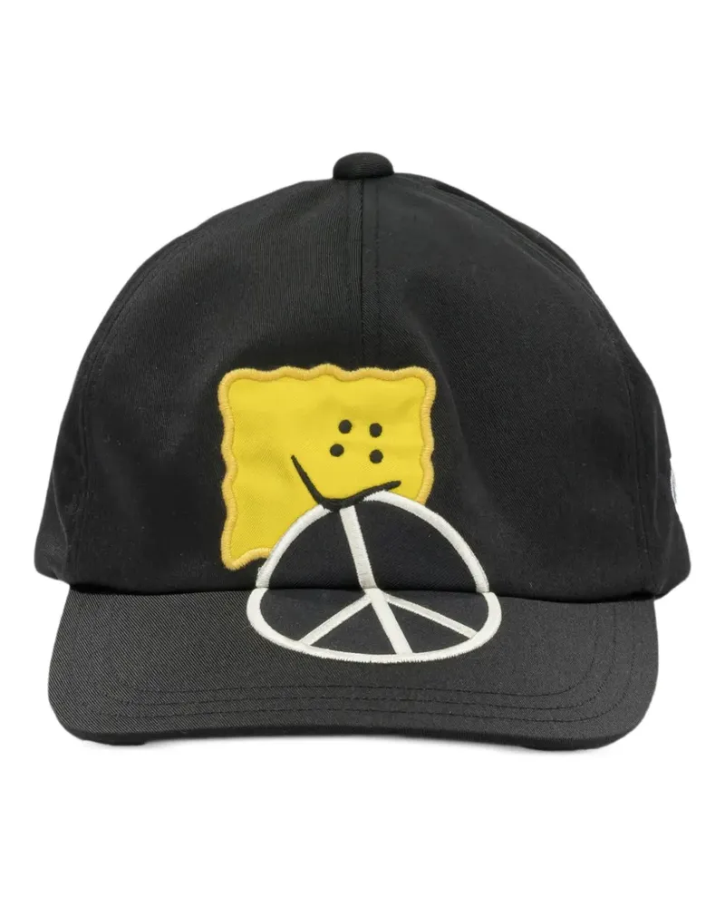 KAPITAL Chino Peckish Peace baseball cap - Schwarz Schwarz