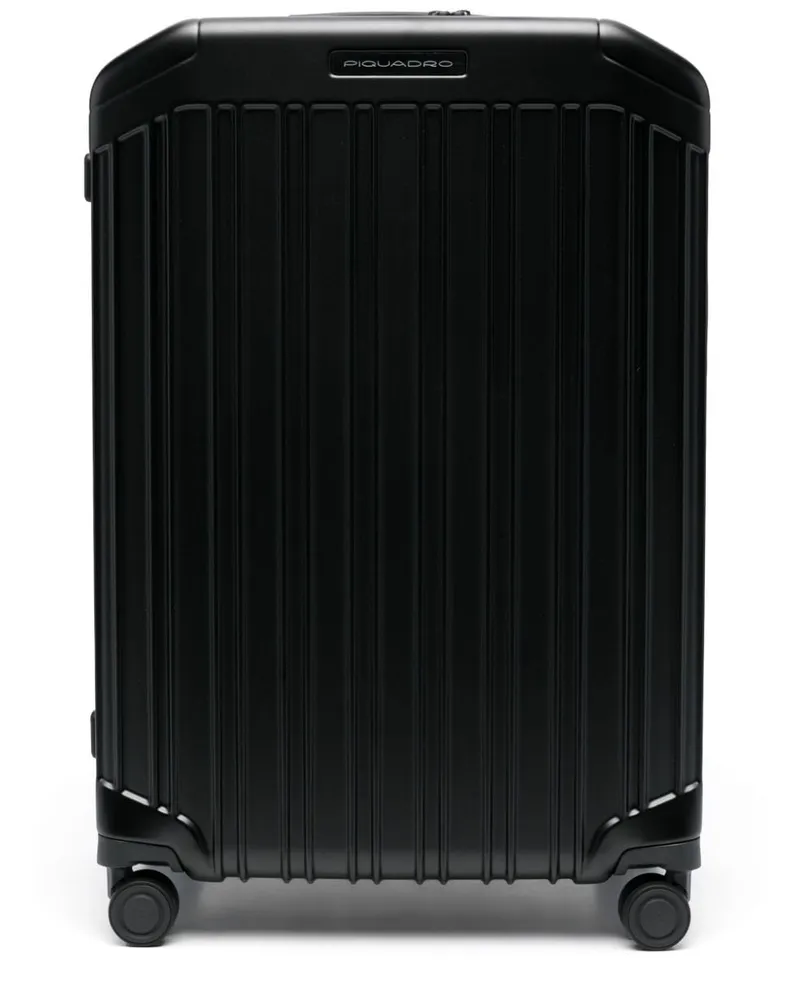 Piquadro Mittelgroße erweiterbare Reisetasche - Schwarz Schwarz