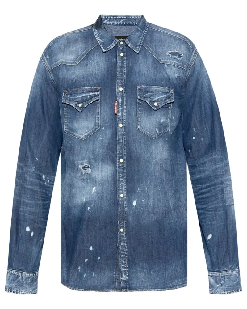 Dsquared2 Klassisches Jeanshemd - Blau Blau