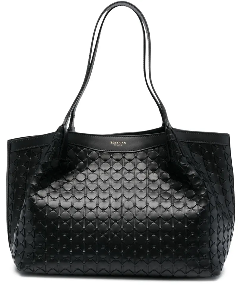 Serapian Mini Secret Mosaico Handtasche Schwarz