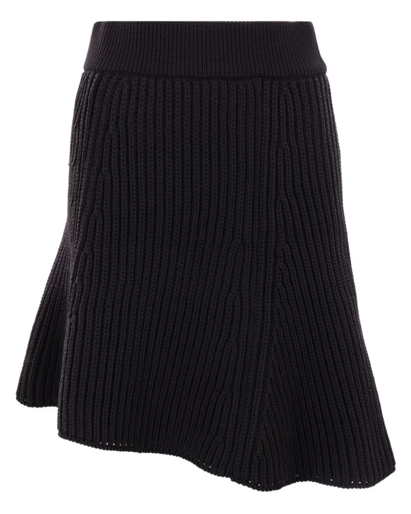 Sacai Gerippter Strickrock - Schwarz Schwarz