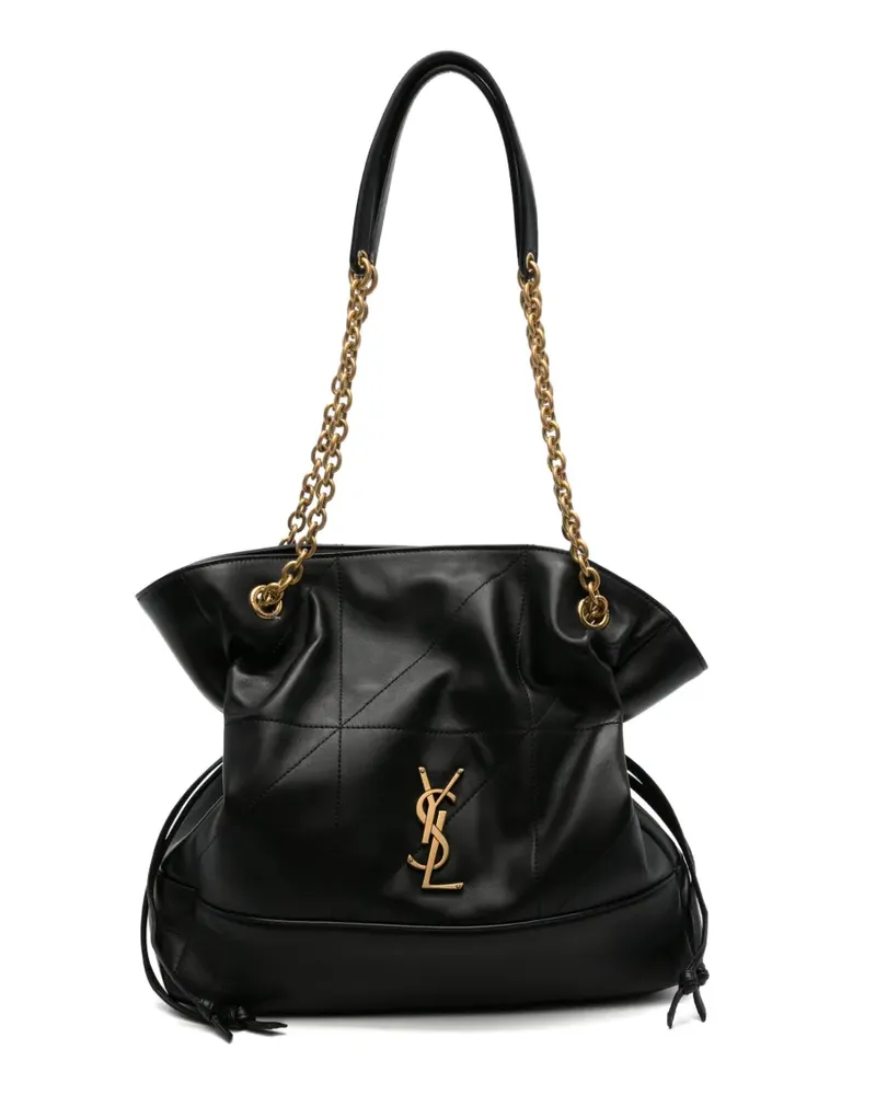 Saint Laurent Kleine Jamie Shopping Tasche aus Lammleder - Schwarz Schwarz