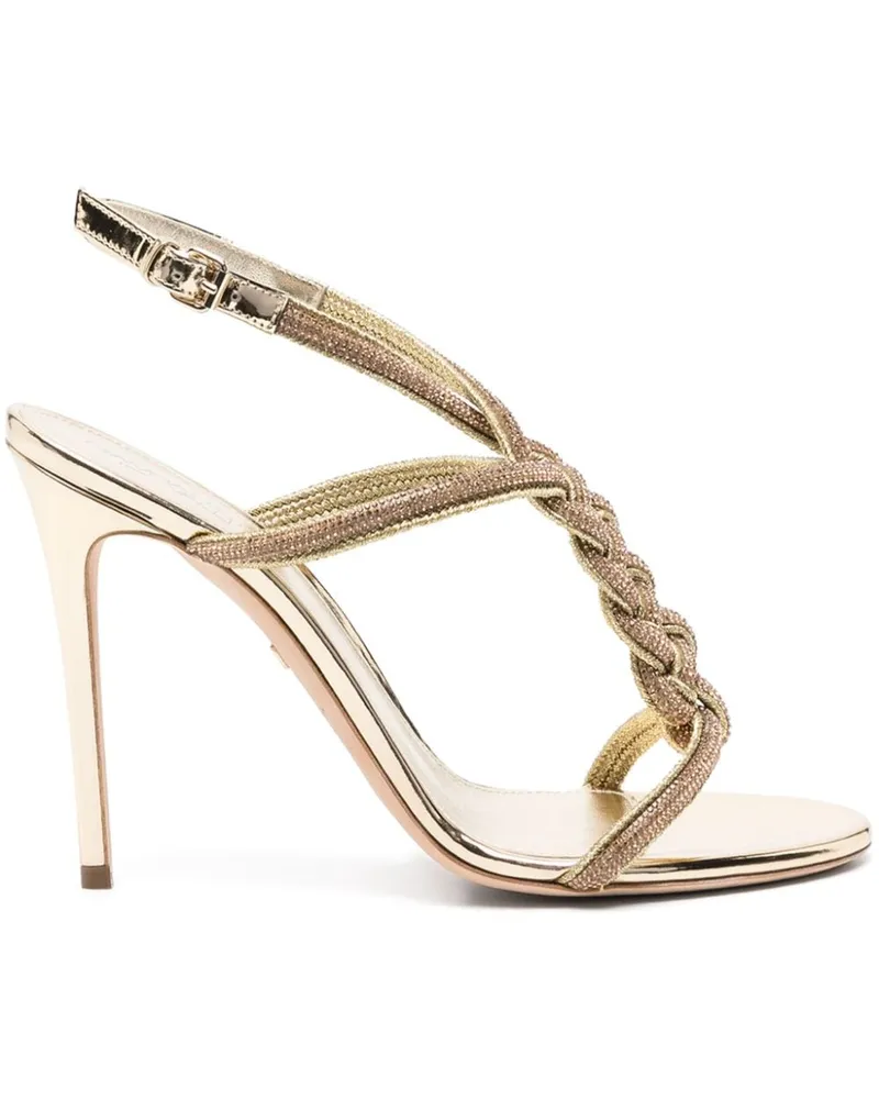 Giambattista Valli Sandalen mit Kristallen 120mm Gold