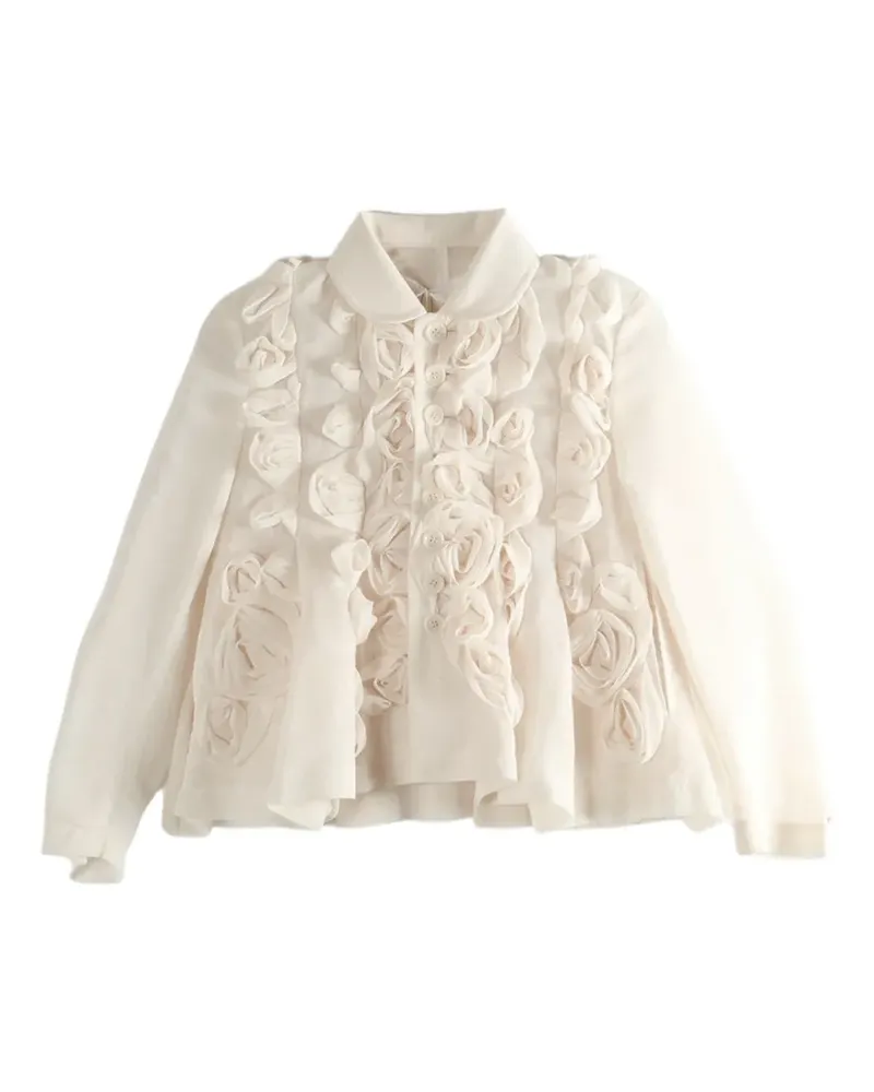 Comme des Garçons ruffled flower jacket - Nude Nude