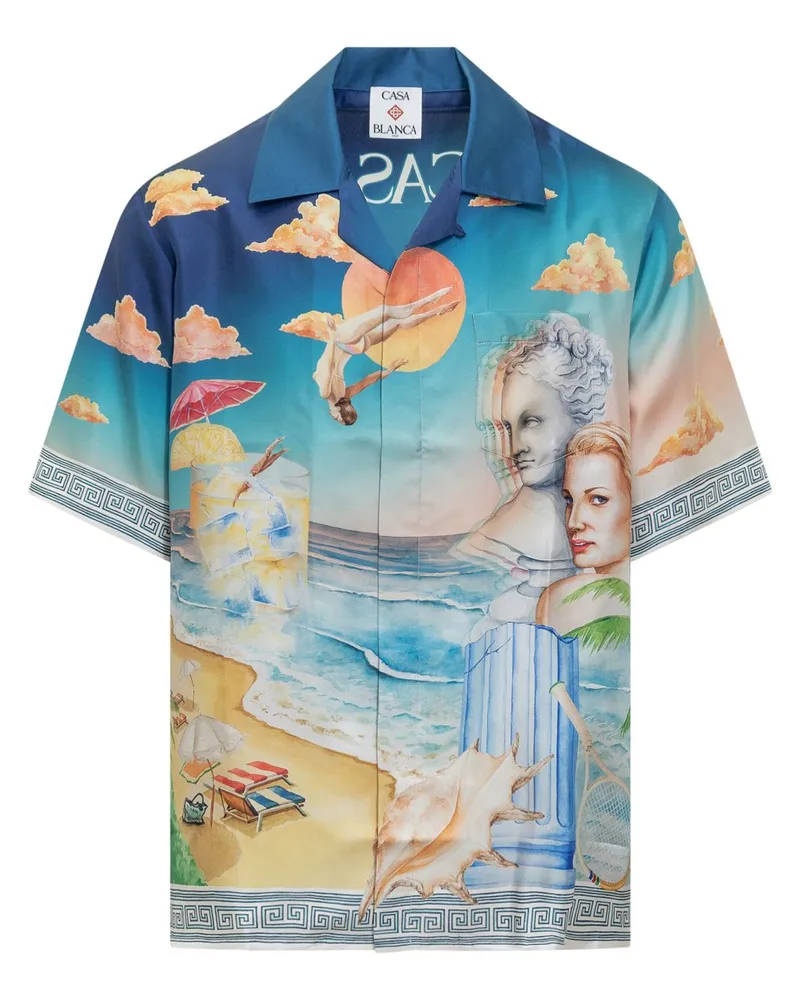 Casablanca Paris Le Plongeon Hemd - Blau Blau