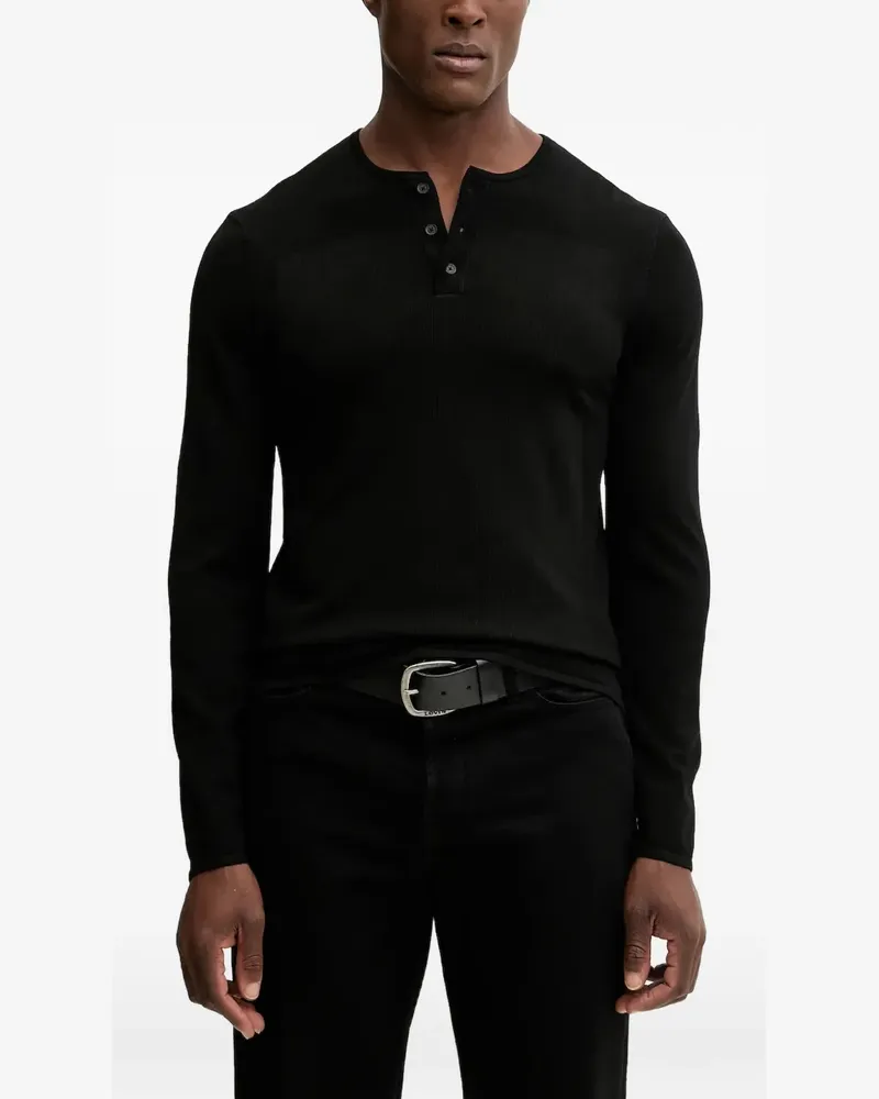 Armani Exchange Geknöpfter Pullover - Schwarz Schwarz