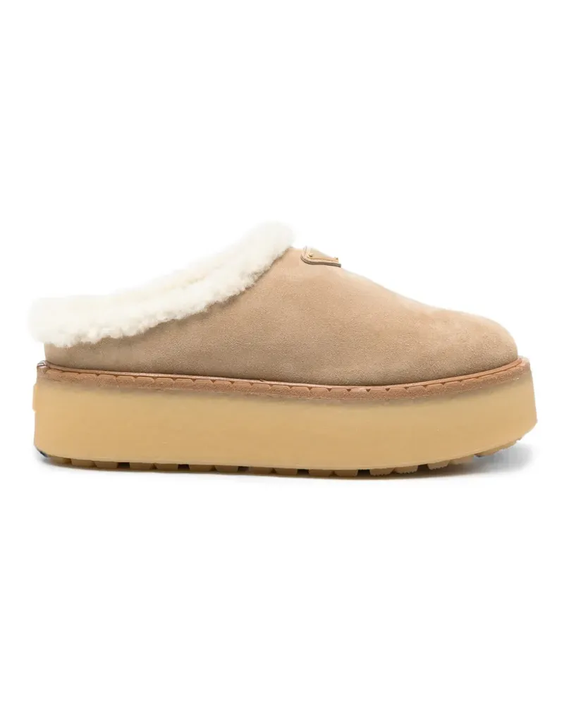 Prada Sandalen mit Plateau - Nude Nude