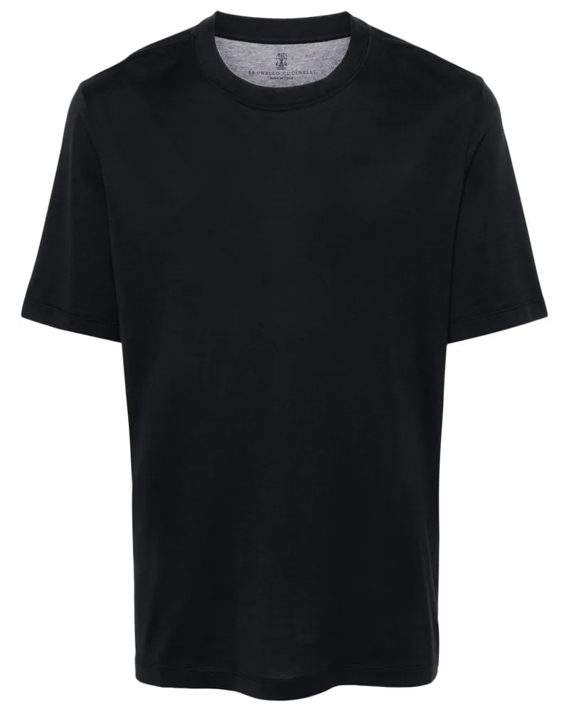 Brunello Cucinelli T-Shirt mit Rundhalsausschnitt - Blau Blau