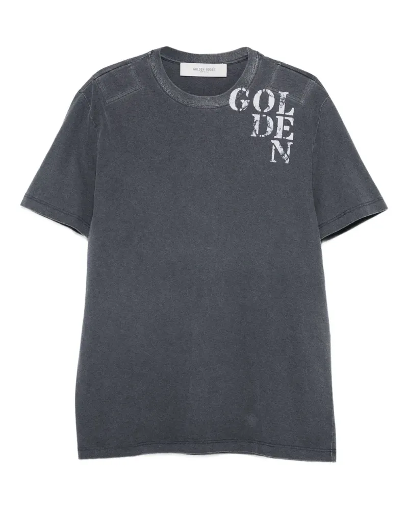 Golden Goose T-Shirt mit grafischem Print - Blau Blau