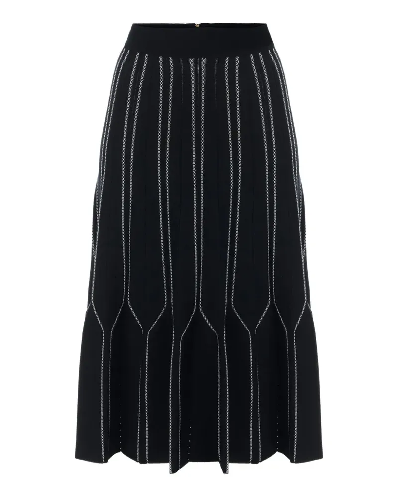 Elisabetta Franchi Origami Strickrock - Schwarz Schwarz