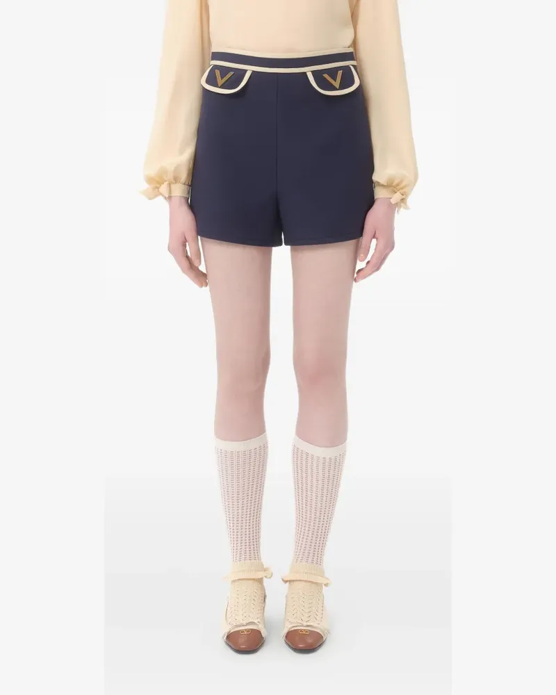Valentino Garavani Crepe Couture Shorts - Blau Blau