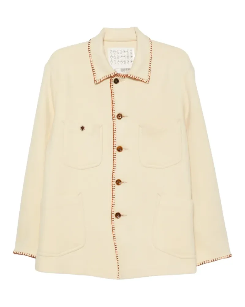KURO Cape-Jacke mit Ziernähten - Nude Nude