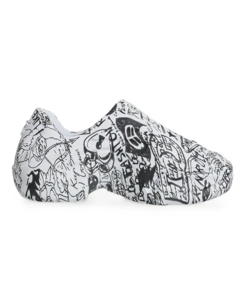 Dolce & Gabbana Daymaster Sneakers mit Graffiti-Print - Weiß Weiß
