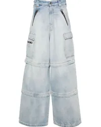 VETEMENTS High-Rise-Jeans mit abnehmbarem weitem Bein Blau