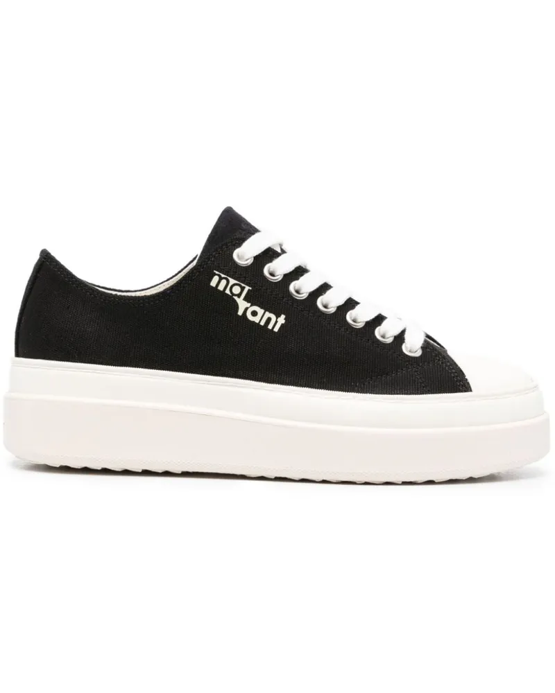 Isabel Marant Flatform-Sneakers mit Logo-Print - Schwarz Schwarz