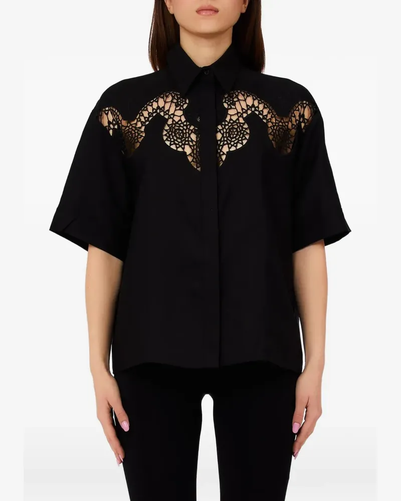 Liu Jo openwork embroidery shirt - Schwarz Schwarz