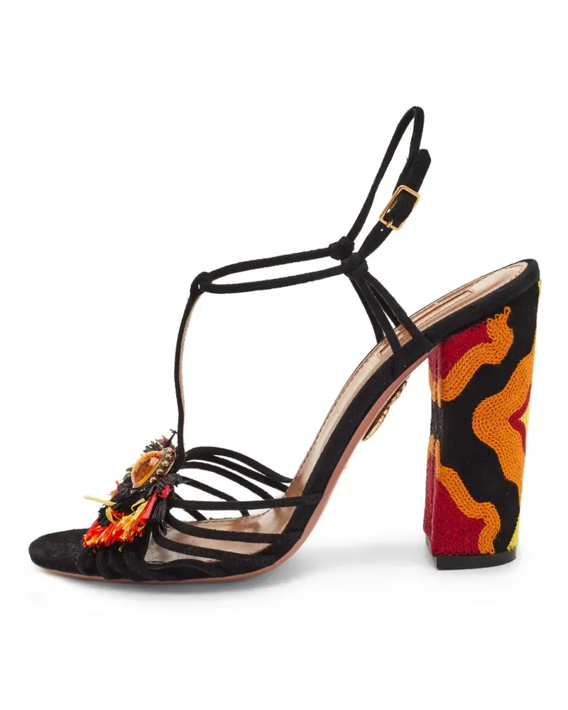 Aquazzura Verzierte Samba Sandalen - Schwarz Schwarz