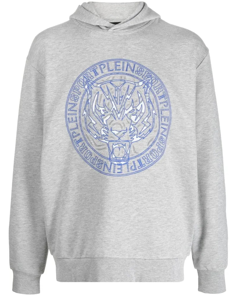 Philipp Plein Hoodie mit Tiger-Print - Grau Grau