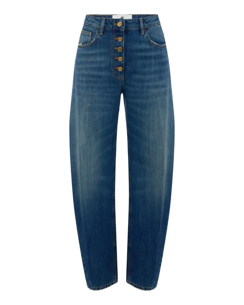 Elisabetta Franchi balloon jeans with jewel buttons - Blau Blau