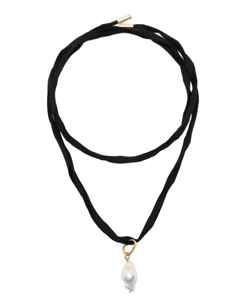 Carven pearl pendant necklace - Schwarz Schwarz