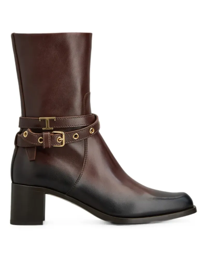 TOD'S T Timeless Stiefel mit Schnalle - Braun Braun