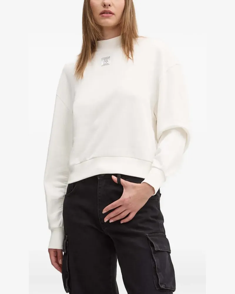 HUGO BOSS Deflorine Sweatshirt mit Logo - Weiß Weiß