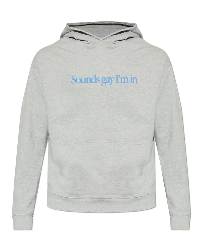 Carne Bollente graphic-print hoodie - Grau Grau