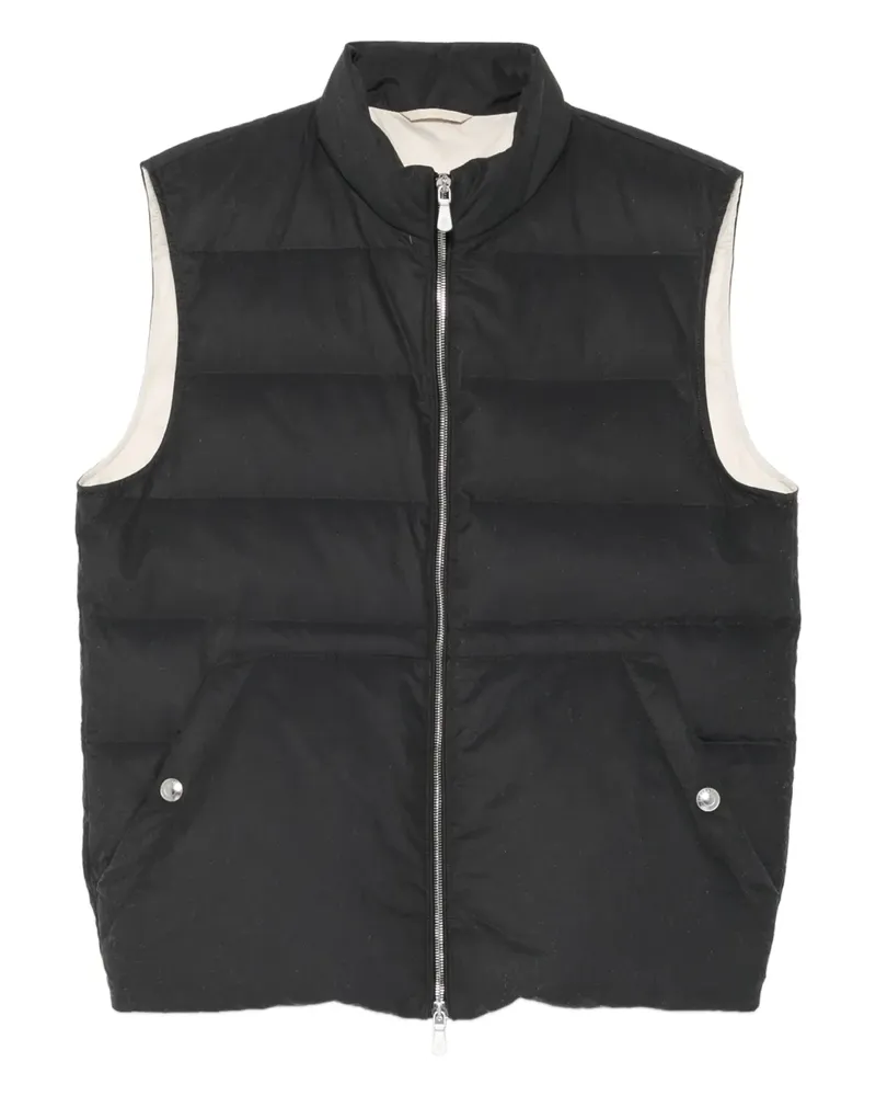 Eleventy Gesteppte Weste - Schwarz Schwarz