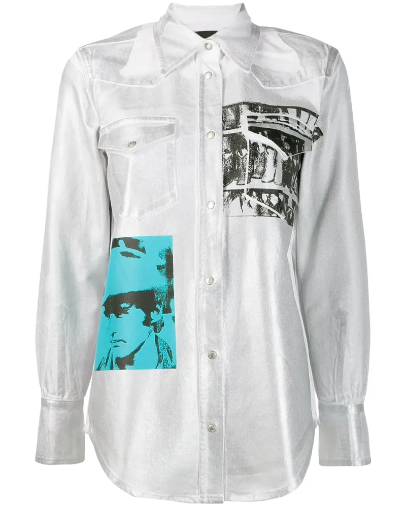 Calvin Klein Warhol' Hemd mit Print - Silber Silber
