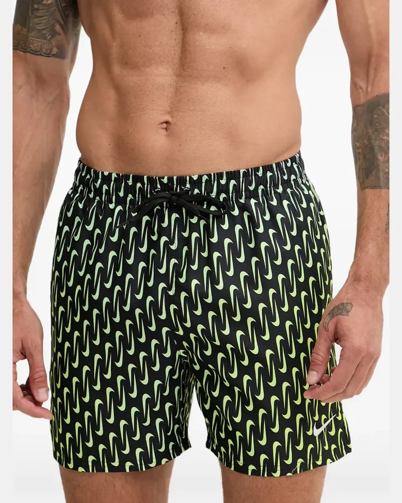 Nike Shorts mit Swoosh-Print - Schwarz Schwarz