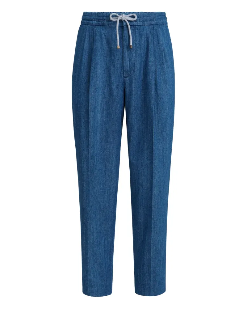 Brunello Cucinelli Hose mit Kordelzug - Blau Blau
