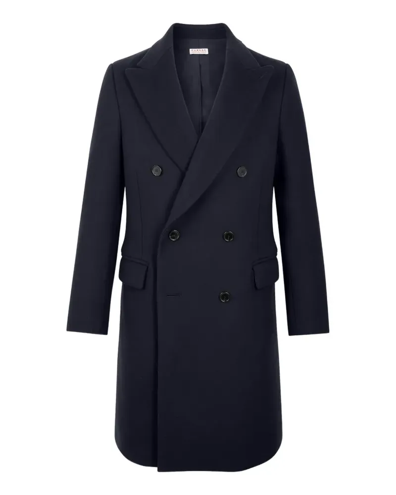 FURSAC herringbone double-breasted coat - Blau Blau