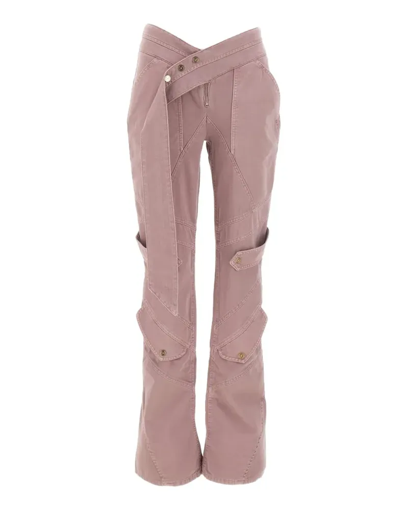 Blumarine crossover-waistband cargo jeans - Rosa Rosa