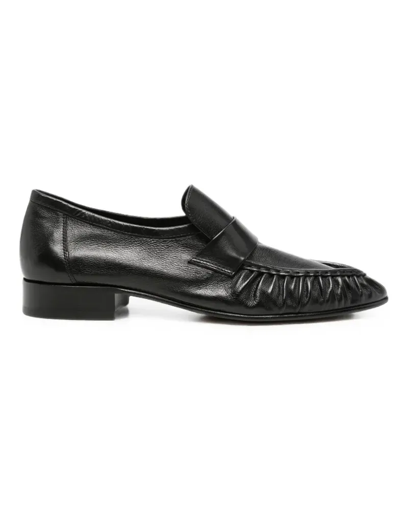 The Row Geraffte Loafer - Schwarz Schwarz