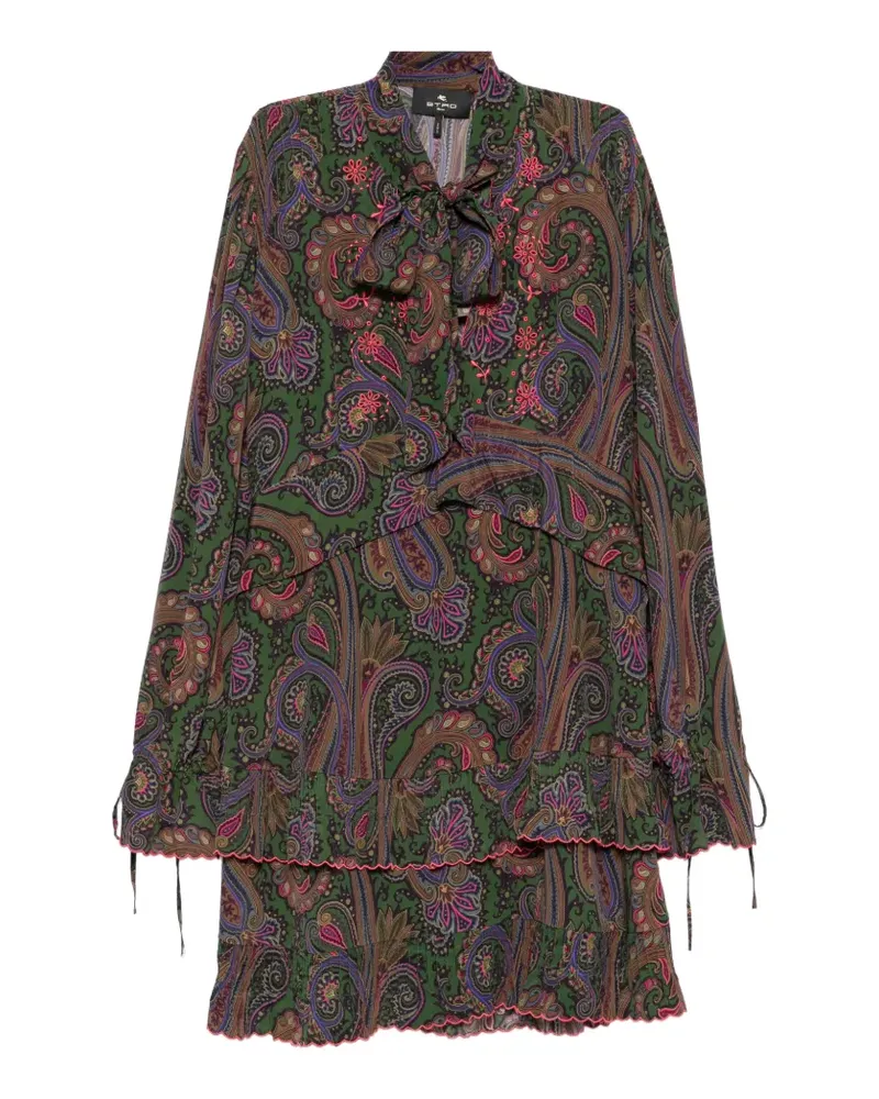 Etro Kleid mit Paisley-Print - Grün Grün