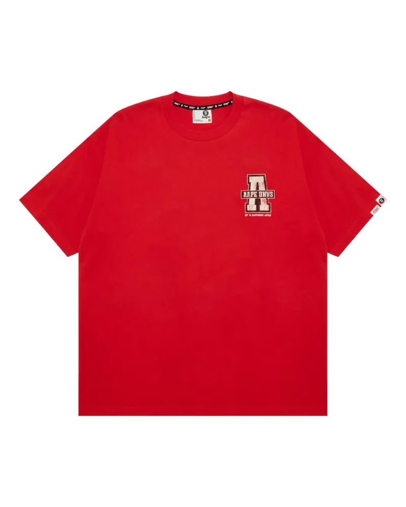 BAPE T-Shirt mit Logo-Print - Rot Rot