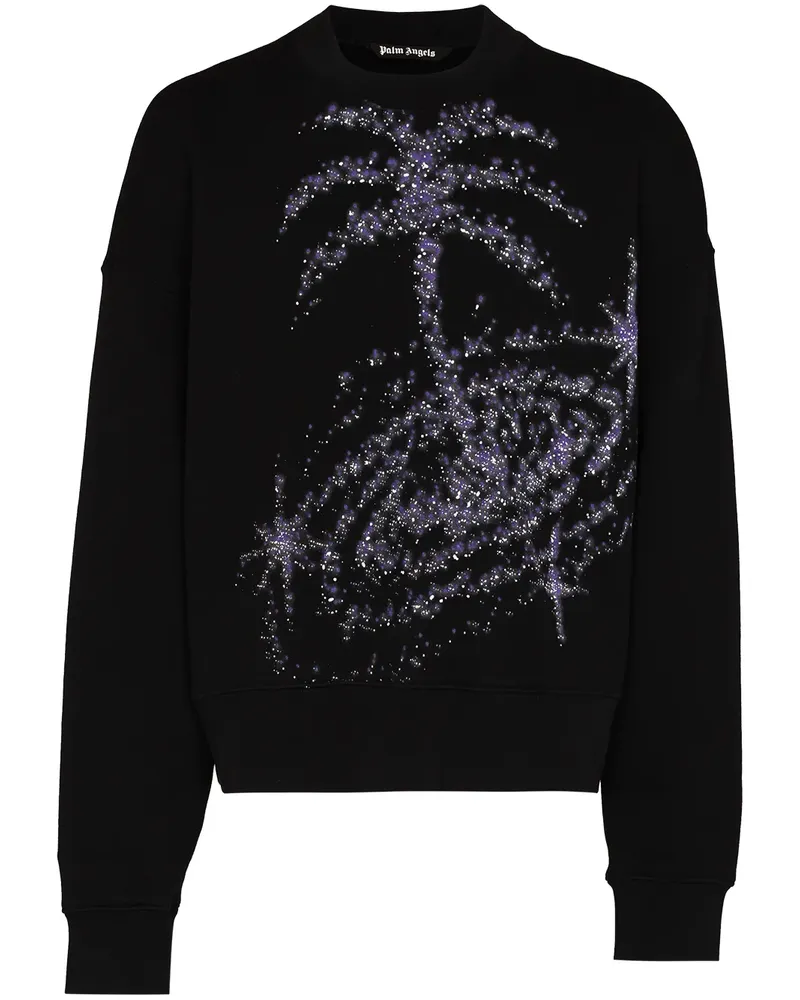 Palm Angels Galaxy Pullover im Glitter-Look - Schwarz Schwarz