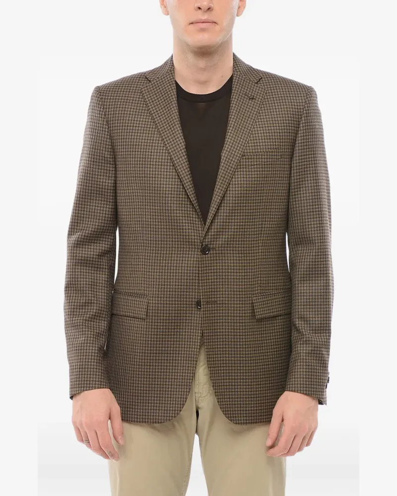Corneliani checked wool blazer - Braun Braun