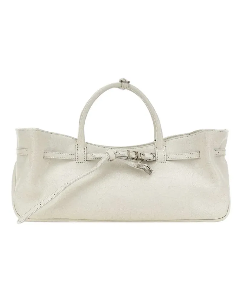 Marge Sherwood Grandma Used cracked effect tote bag - Weiß Weiß