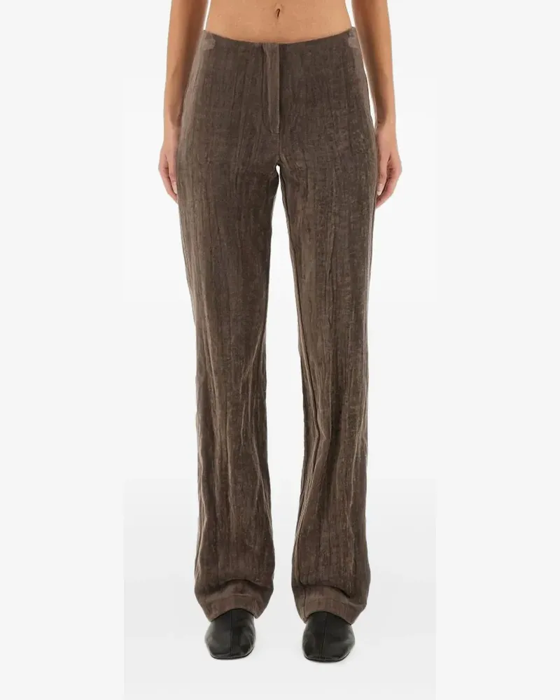 ALYSI textured trousers - Braun Braun