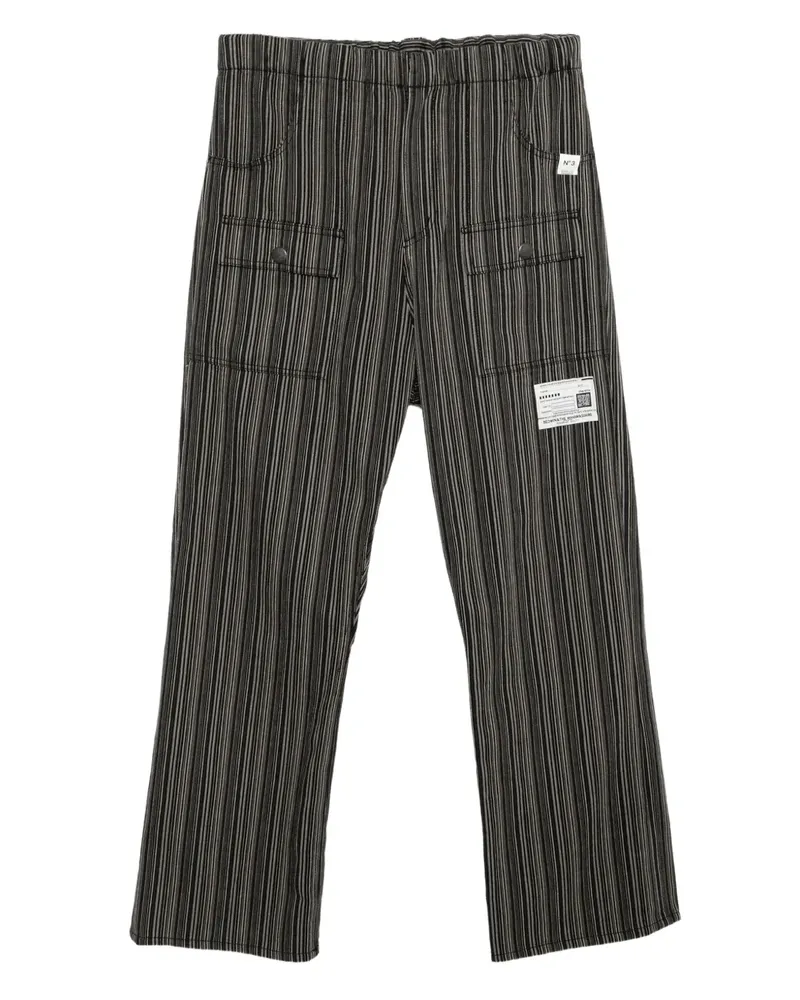 MIHARAYASUHIRO Gerade Hose mit Logo-Patch - Schwarz Schwarz