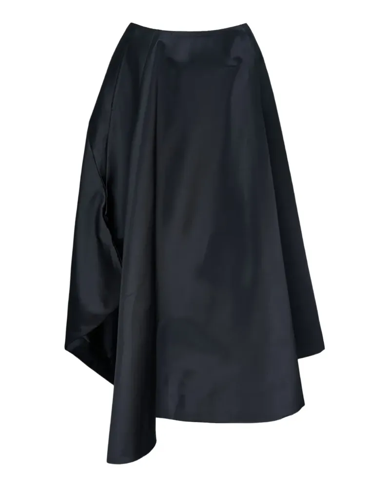 Comme des Garçons asymmetric draped midi skirt - Schwarz Schwarz