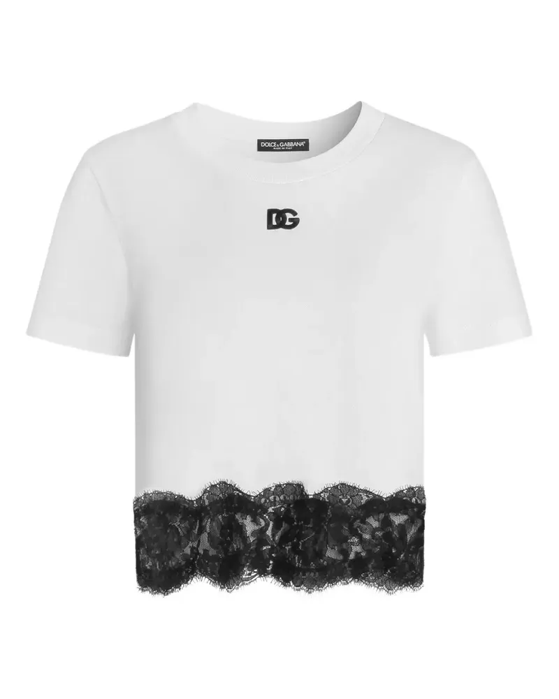 Dolce & Gabbana T-Shirt mit rundem Ausschnitt - Weiß Weiß
